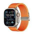 For Apple Watch 46mm / 49mm / 45mm / 44mm Parachute Buckle Elastic Nylon Watch Band(Orange) - 1