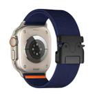 For Apple Watch 46mm / 49mm / 45mm / 44mm Parachute Buckle Elastic Nylon Watch Band(Midnight Blue) - 3
