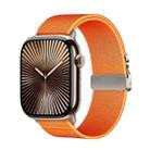 For Apple Watch 42mm / 41mm / 40mm / 38mm Parachute Buckle Elastic Nylon Watch Band(Orange) - 1