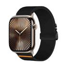 For Apple Watch 42mm / 41mm / 40mm / 38mm Parachute Buckle Elastic Nylon Watch Band(Black) - 1
