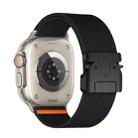 For Apple Watch 42mm / 41mm / 40mm / 38mm Parachute Buckle Elastic Nylon Watch Band(Black) - 3