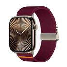 For Apple Watch 42mm / 41mm / 40mm / 38mm Parachute Buckle Elastic Nylon Watch Band(Wine Red) - 1