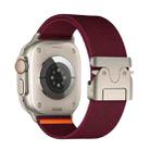 For Apple Watch 42mm / 41mm / 40mm / 38mm Parachute Buckle Elastic Nylon Watch Band(Wine Red) - 3