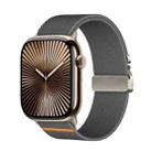For Apple Watch 42mm / 41mm / 40mm / 38mm Parachute Buckle Elastic Nylon Watch Band(Dark Grey) - 1