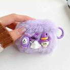 For AirPods Pro 2 / Pro Plush Earphone Protective Soft Case(Purple Monster) - 1