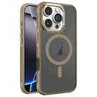 For iPhone 16 Pro Max Hardware Side Cooling Skin Feel Frosted Metal Lens Frame MagSafe Phone Case(Gold) - 1