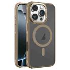 For iPhone 16 Pro Hardware Side Cooling Skin Feel Frosted Metal Lens Frame MagSafe Phone Case(Gold) - 1