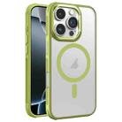 For iPhone 16 Pro Hardware Side Cooling Skin Feel Frosted Metal Lens Frame MagSafe Phone Case(Green) - 1