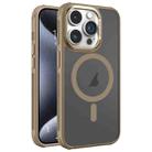 For iPhone 15 Pro Hardware Side Cooling Skin Feel Frosted Metal Lens Frame MagSafe Phone Case(Gold) - 1