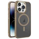 For iPhone 14 Pro Hardware Side Cooling Skin Feel Frosted Metal Lens Frame MagSafe Phone Case(Gold) - 1