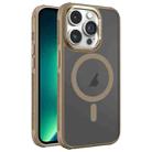 For iPhone 13 Pro Max Hardware Side Cooling Skin Feel Frosted Metal Lens Frame MagSafe Phone Case(Gold) - 1