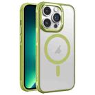 For iPhone 13 Pro Max Hardware Side Cooling Skin Feel Frosted Metal Lens Frame MagSafe Phone Case(Green) - 1