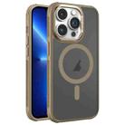 For iPhone 13 Pro Hardware Side Cooling Skin Feel Frosted Metal Lens Frame MagSafe Phone Case(Gold) - 1