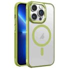 For iPhone 13 Pro Hardware Side Cooling Skin Feel Frosted Metal Lens Frame MagSafe Phone Case(Green) - 1