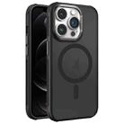 For iPhone 12 Pro Hardware Side Cooling Skin Feel Frosted Metal Lens Frame MagSafe Phone Case(Black) - 1