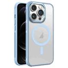 For iPhone 12 Pro Hardware Side Cooling Skin Feel Frosted Metal Lens Frame MagSafe Phone Case(Sky Blue) - 1