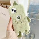 For iPhone 14 Plus Cute Monster Plush TPU Phone Case(Big Eye) - 1