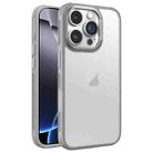 For iPhone 16 Pro Max Hardware Side Cooling Skin Feel Frosted Metal Lens Frame Phone Case(Grey) - 1