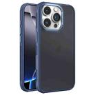 For iPhone 16 Pro Max Hardware Side Cooling Skin Feel Frosted Metal Lens Frame Phone Case(Blue) - 1