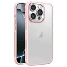 For iPhone 16 Pro Hardware Side Cooling Skin Feel Frosted Metal Lens Frame Phone Case(Pink) - 1