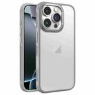 For iPhone 16 Pro Hardware Side Cooling Skin Feel Frosted Metal Lens Frame Phone Case(Grey) - 1