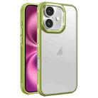 For iPhone 16 Plus Hardware Side Cooling Skin Feel Frosted Metal Lens Frame Phone Case(Green) - 1