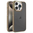 For iPhone 15 Pro Max Hardware Side Cooling Skin Feel Frosted Metal Lens Frame Phone Case(Gold) - 1