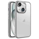 For iPhone 15 Plus Hardware Side Cooling Skin Feel Frosted Metal Lens Frame Phone Case(Grey) - 1