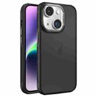 For iPhone 14 Plus Hardware Side Cooling Skin Feel Frosted Metal Lens Frame Phone Case(Black) - 1