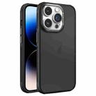 For iPhone 14 Pro Max Hardware Side Cooling Skin Feel Frosted Metal Lens Frame Phone Case(Black) - 1