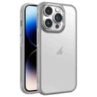 For iPhone 14 Pro Max Hardware Side Cooling Skin Feel Frosted Metal Lens Frame Phone Case(Grey) - 1