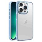 For iPhone 13 Pro Max Hardware Side Cooling Skin Feel Frosted Metal Lens Frame Phone Case(Sky Blue) - 1
