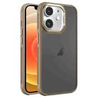 For iPhone 12 Hardware Side Cooling Skin Feel Frosted Metal Lens Frame Phone Case(Gold) - 1