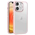 For iPhone 12 Hardware Side Cooling Skin Feel Frosted Metal Lens Frame Phone Case(Pink) - 1