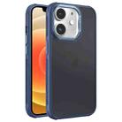 For iPhone 12 Hardware Side Cooling Skin Feel Frosted Metal Lens Frame Phone Case(Blue) - 1