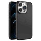 For iPhone 12 Pro Max Hardware Side Cooling Skin Feel Frosted Metal Lens Frame Phone Case(Black) - 1