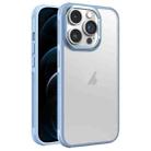 For iPhone 12 Pro Max Hardware Side Cooling Skin Feel Frosted Metal Lens Frame Phone Case(Sky Blue) - 1