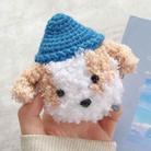 For AirPods 4 Plush Earphone Protective Soft Case(Blue Brown Dog) - 1