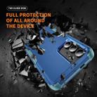 For Samsung Galaxy S25 5G TPU + PC Shockproof Protective Phone Case(Royal Blue + Grey Green) - 2