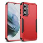 For Samsung Galaxy S25+ 5G TPU + PC Shockproof Protective Phone Case(Red + Black) - 1
