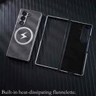 For Samsung Galaxy Z Fold6 Electroplating Lightning MagSafe Fold Full Coverage Phone Case(Gray) - 2