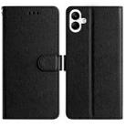 For Samsung Galaxy A06 4G Silk Texture Horizontal Flip Leather Phone Case(Black) - 1