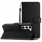 For Samsung Galaxy S25 5G Silk Texture Horizontal Flip Leather Phone Case(Black) - 1
