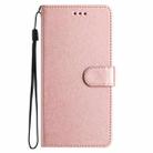 For Samsung Galaxy S25 5G Silk Texture Horizontal Flip Leather Phone Case(Rose Gold) - 2
