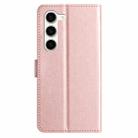 For Samsung Galaxy S25 5G Silk Texture Horizontal Flip Leather Phone Case(Rose Gold) - 3