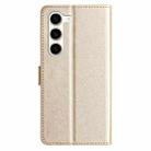 For Samsung Galaxy S25+ 5G Silk Texture Horizontal Flip Leather Phone Case(Gold) - 3