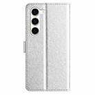 For Samsung Galaxy S25+ 5G Silk Texture Horizontal Flip Leather Phone Case(Silver) - 3