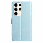 For Samsung Galaxy S25 Ultra 5G Silk Texture Horizontal Flip Leather Phone Case(Light Blue) - 3