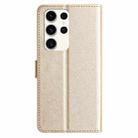 For Samsung Galaxy S25 Ultra 5G Silk Texture Horizontal Flip Leather Phone Case(Gold) - 3