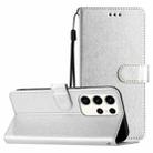 For Samsung Galaxy S25 Ultra 5G Silk Texture Horizontal Flip Leather Phone Case(Silver) - 1